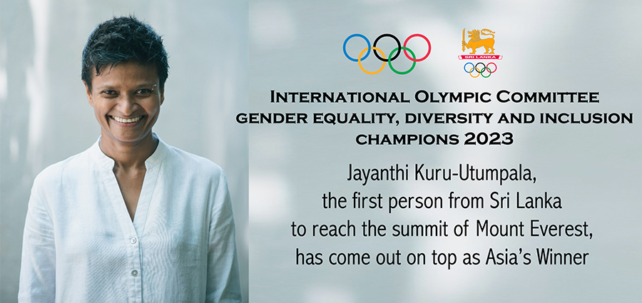 Jayanthi Kuru-Utumpala named Asia's Winner of the 2023 IOC Gender Equality, Diversity and Inclusion Champions Award