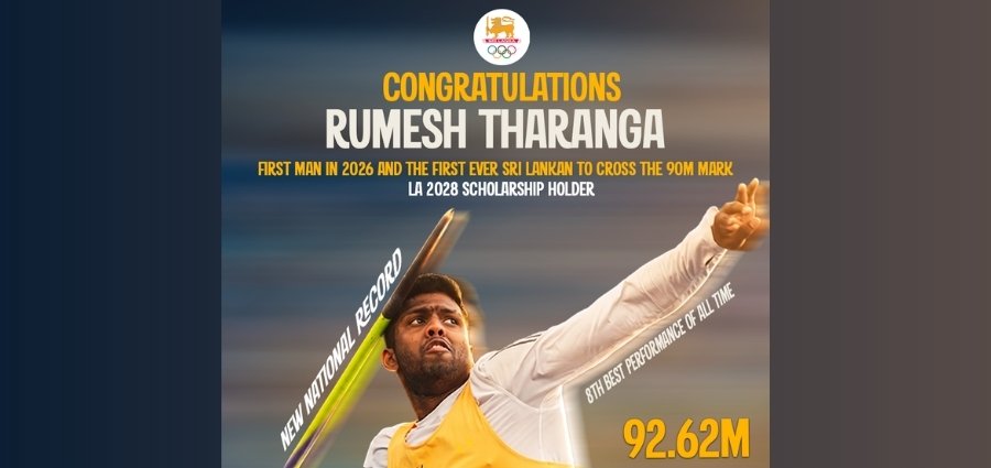 Olympic Scholarship Holder Rumesh Tharanga Rewrites Sri Lankan Athletics History with Record-Breaking 92.62m Throw
